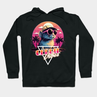 Retro Wave Gerbil Vibes Hoodie